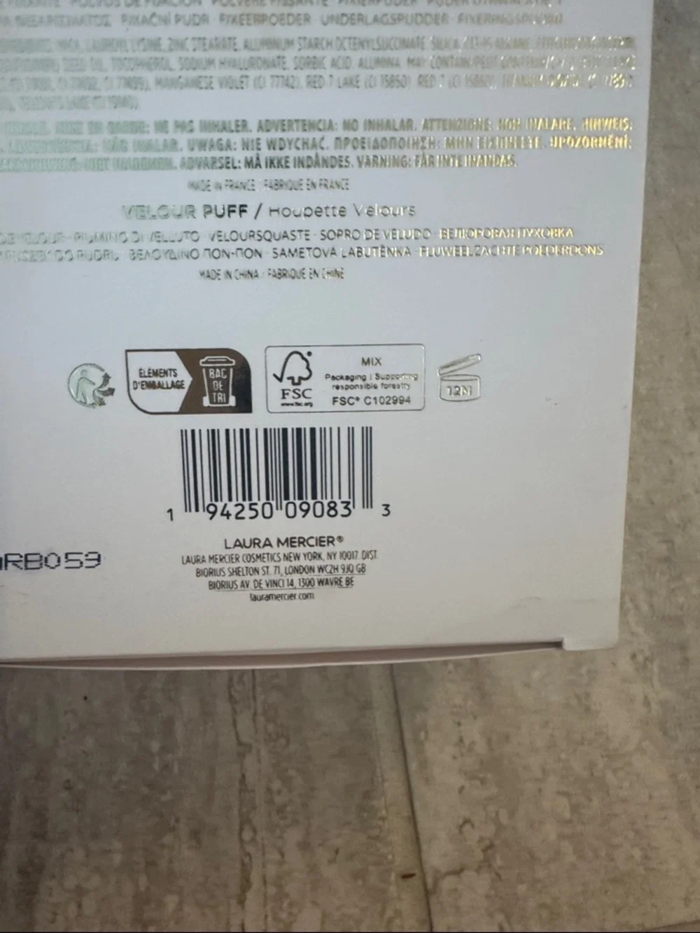 laura mercier Translucent Setting Powder & Puff -Jumbo